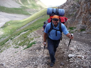 Harald auf dem Weg nach Lager I